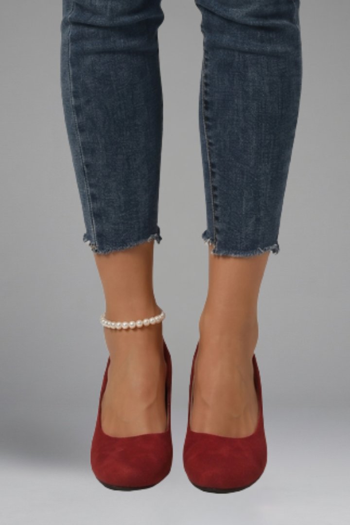Women's Orthopaedic Pumps | Lightweight Sole Chunky Block Heel Detail