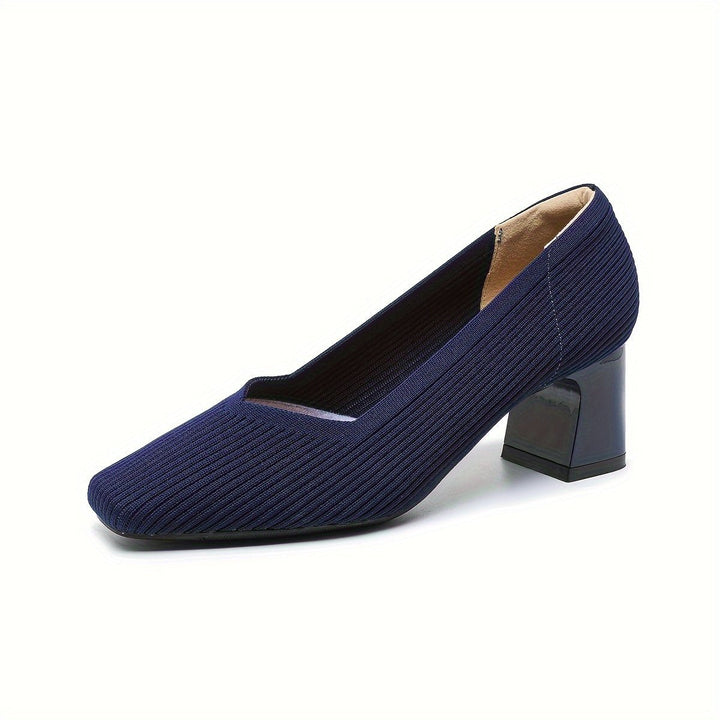 Women's Orthopaedic Pumps | Low Block Heel Office Style Angle