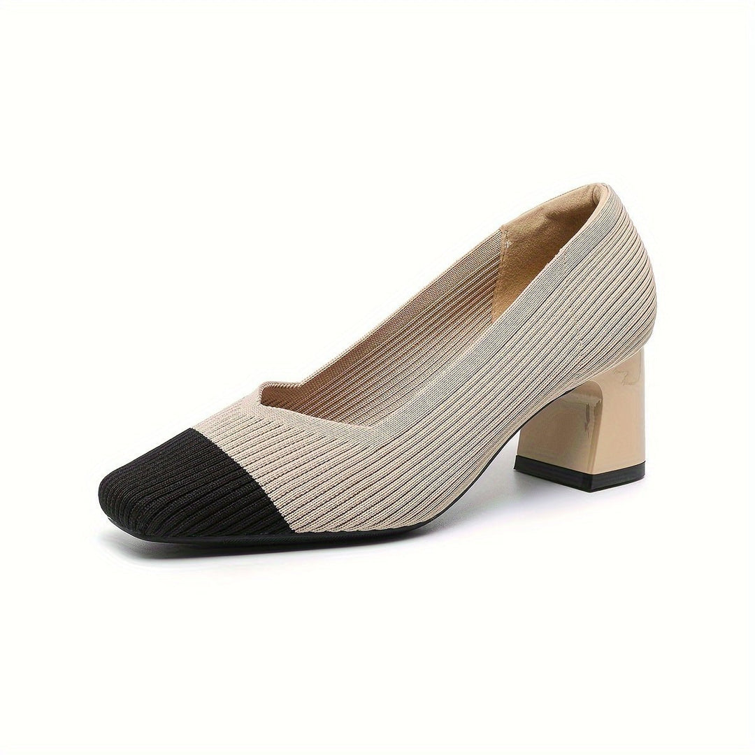 Women's Orthopaedic Pumps | Low Block Heel Office Style Close Up