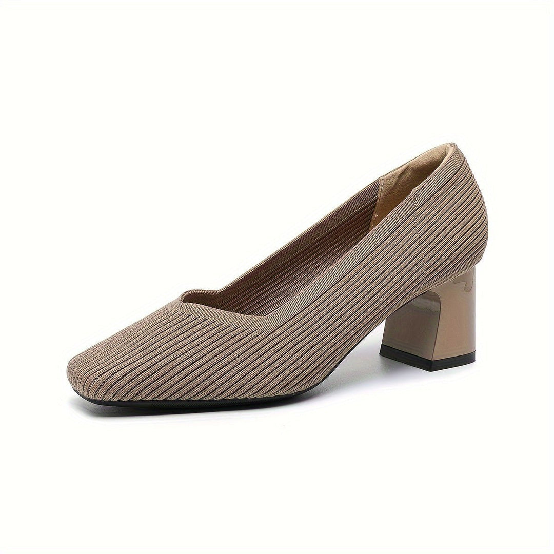 Women's Orthopaedic Pumps | Low Block Heel Office Style Front