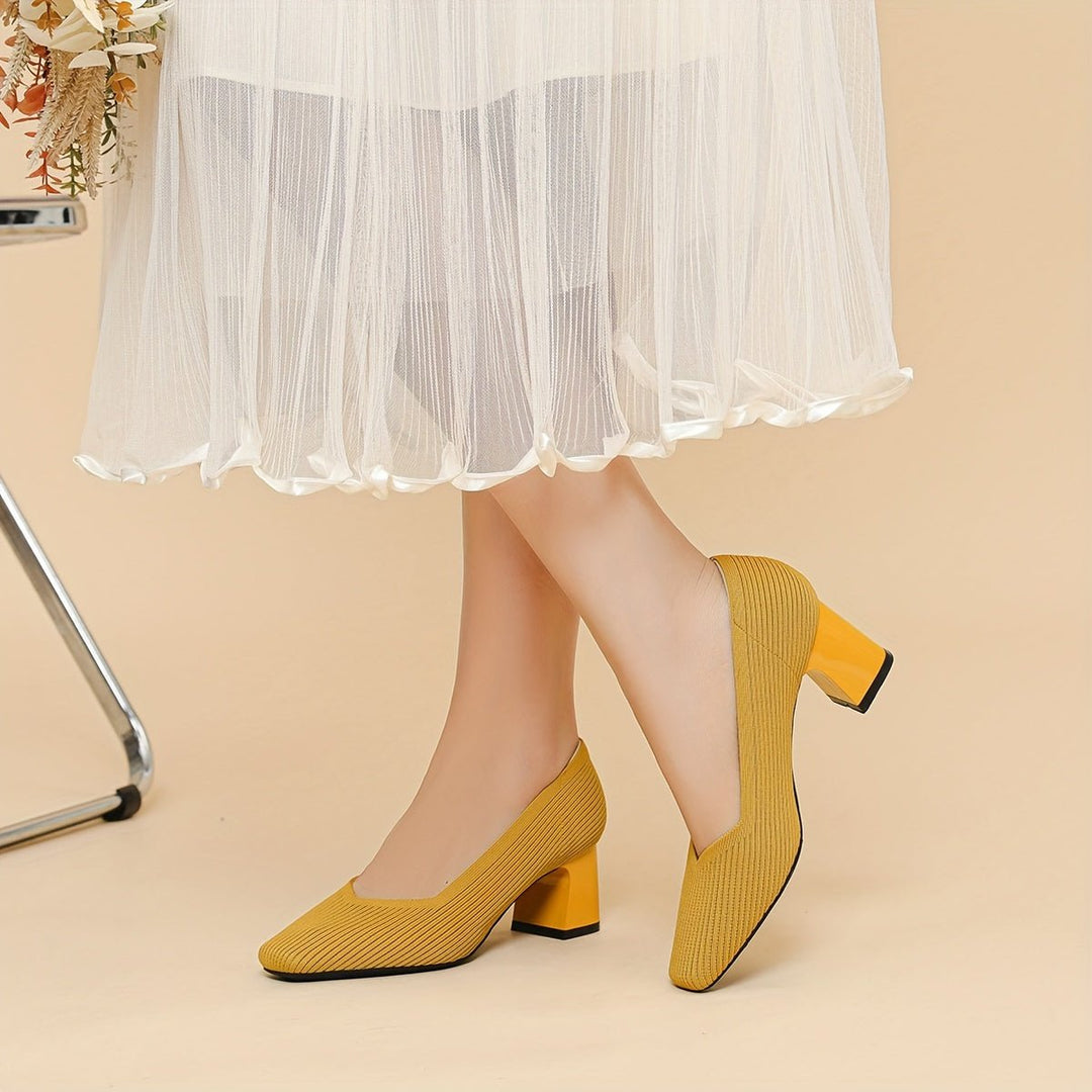 Women's Orthopaedic Pumps | Low Block Heel Office Style Side