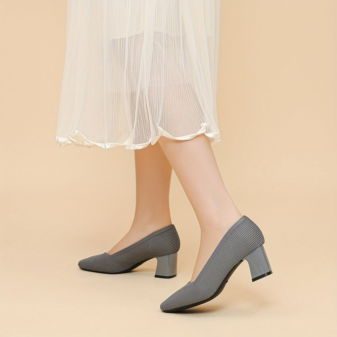 Women's Orthopaedic Pumps | Low Block Heel Office Style View 12