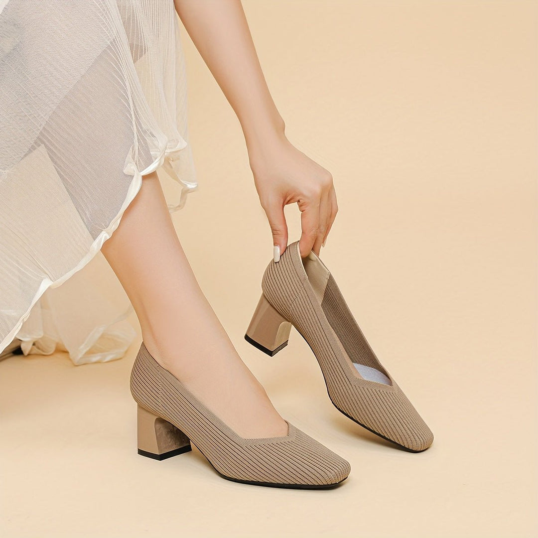 Women's Orthopaedic Pumps | Low Block Heel Office Style View 16
