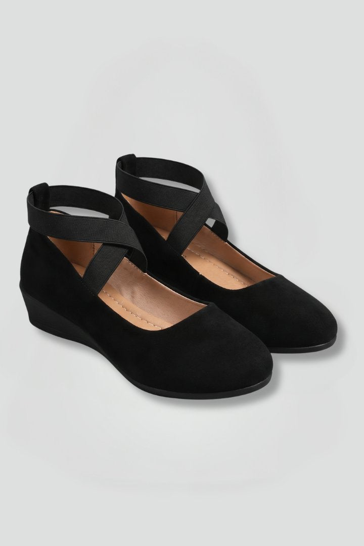 Women's Orthopaedic Slip-On Flats | Elastic Cross Strap Everyday Hero