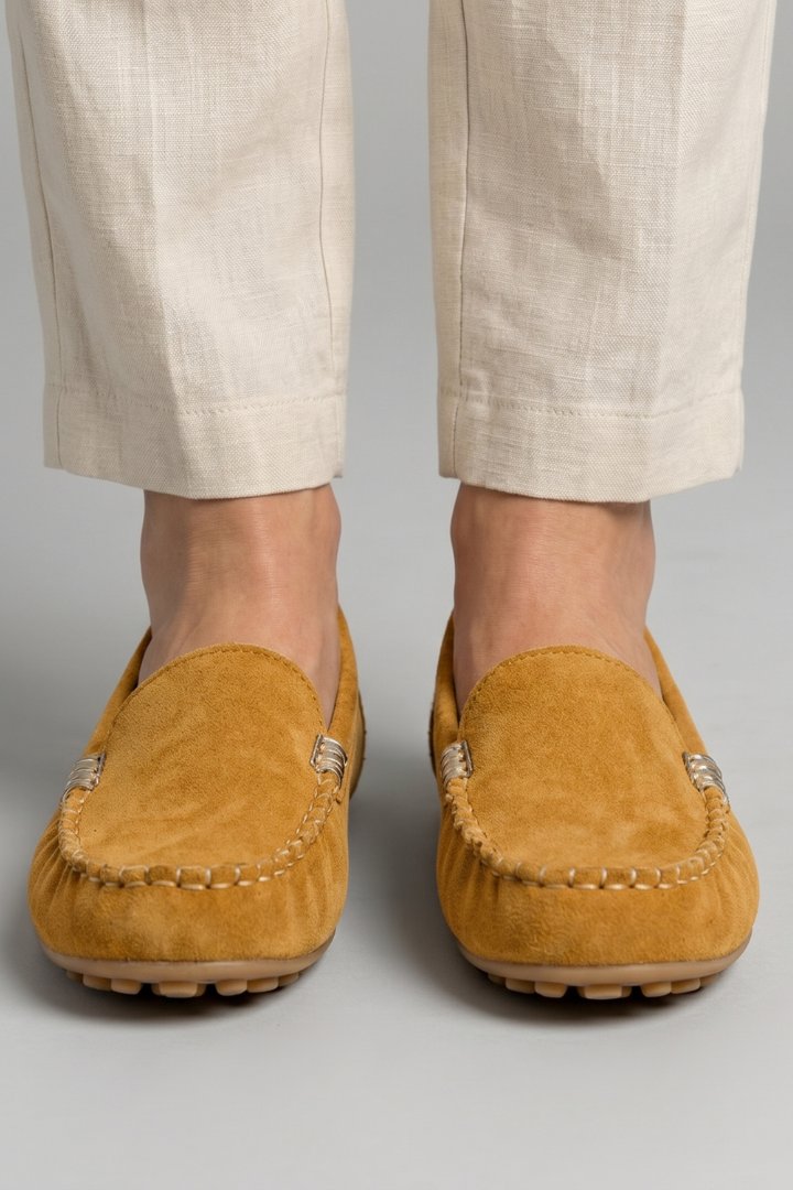 Women's Orthopaedic Slip-On Loafers | Studded Heel Everyday Flat Angle