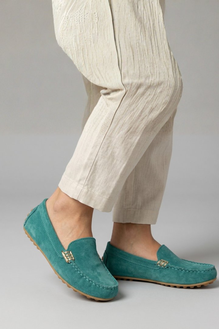 Women's Orthopaedic Slip-On Loafers | Studded Heel Everyday Flat Back