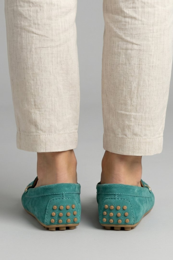 Women's Orthopaedic Slip-On Loafers | Studded Heel Everyday Flat Close Up