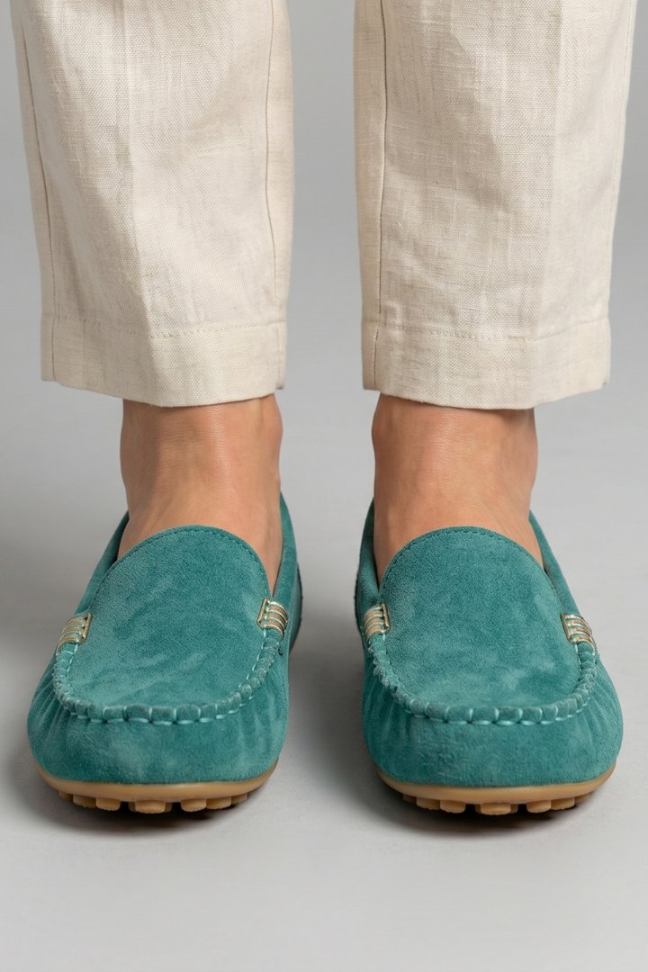 Women's Orthopaedic Slip-On Loafers | Studded Heel Everyday Flat Detail