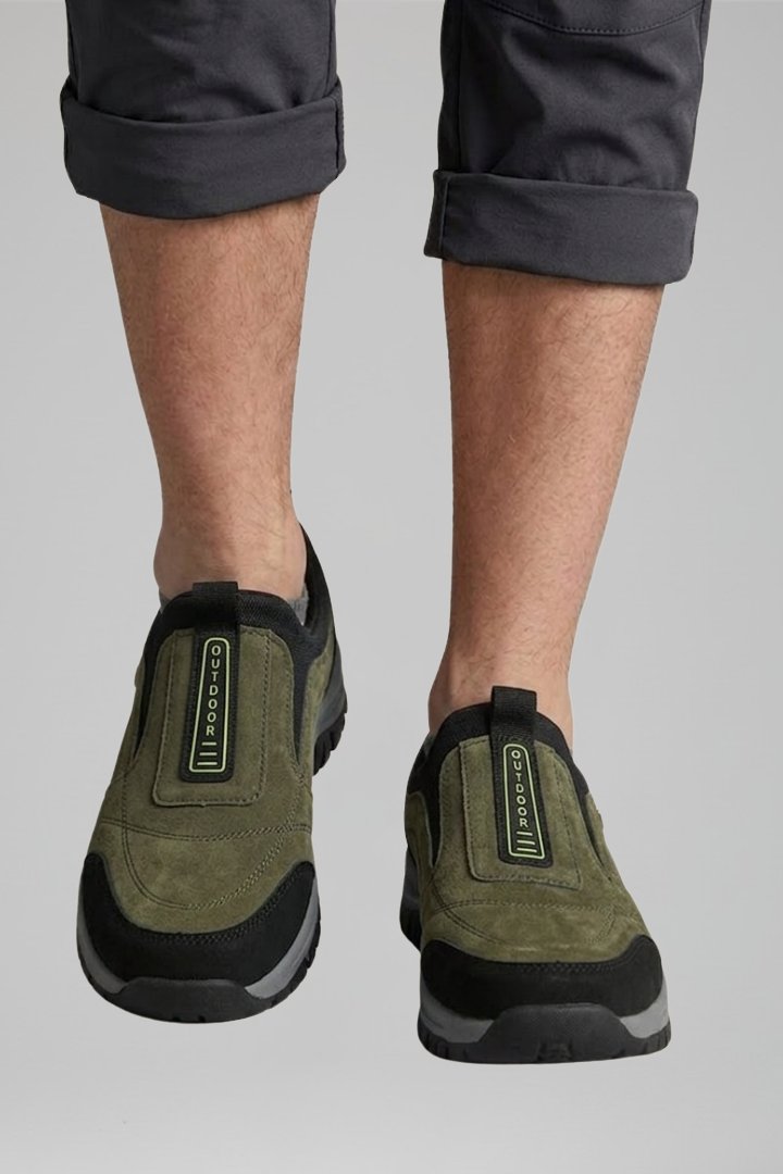 Women's Orthopedic Slip-On Walking Shoes | Padded Collar Rugged Sole Angle