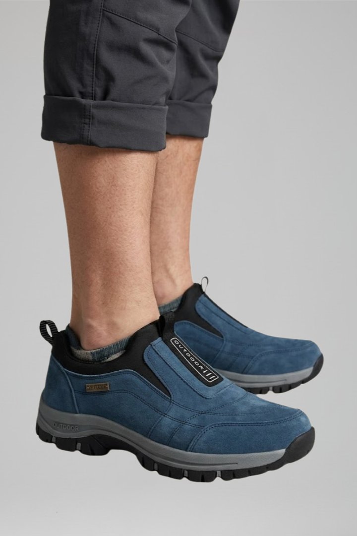 Women's Orthopedic Slip-On Walking Shoes | Padded Collar Rugged Sole Side