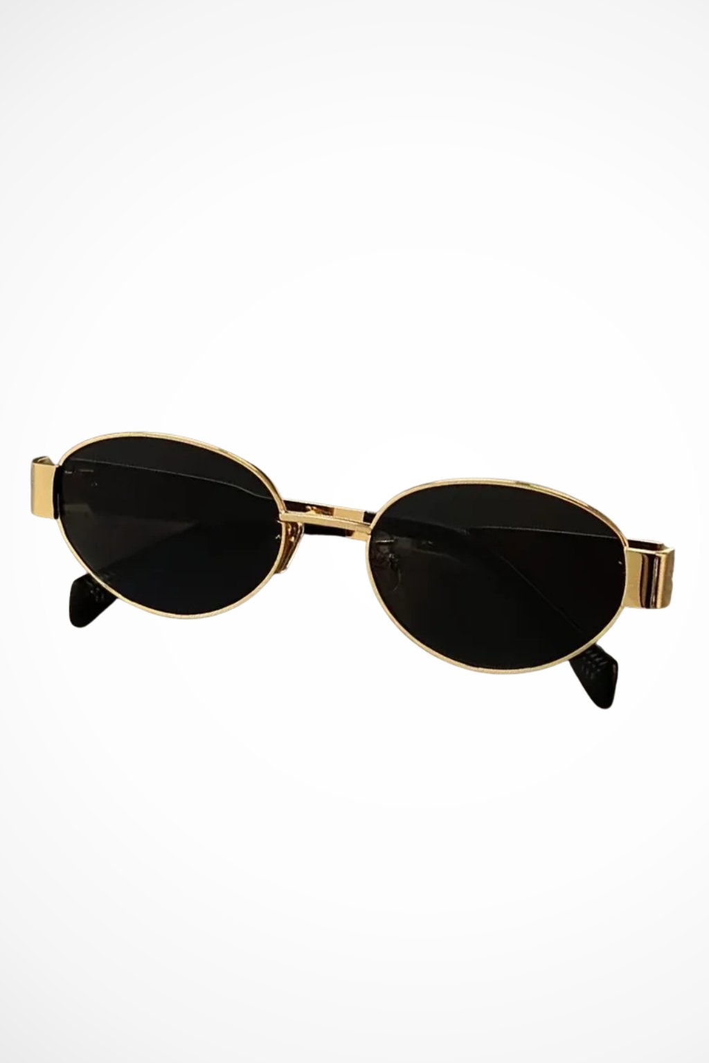 Women's Oval Frame Metal Slim Sunglasses Alternate