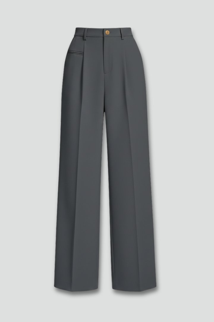 Women's Palazzo Trousers | Front Pleats with Back Pockets Hero