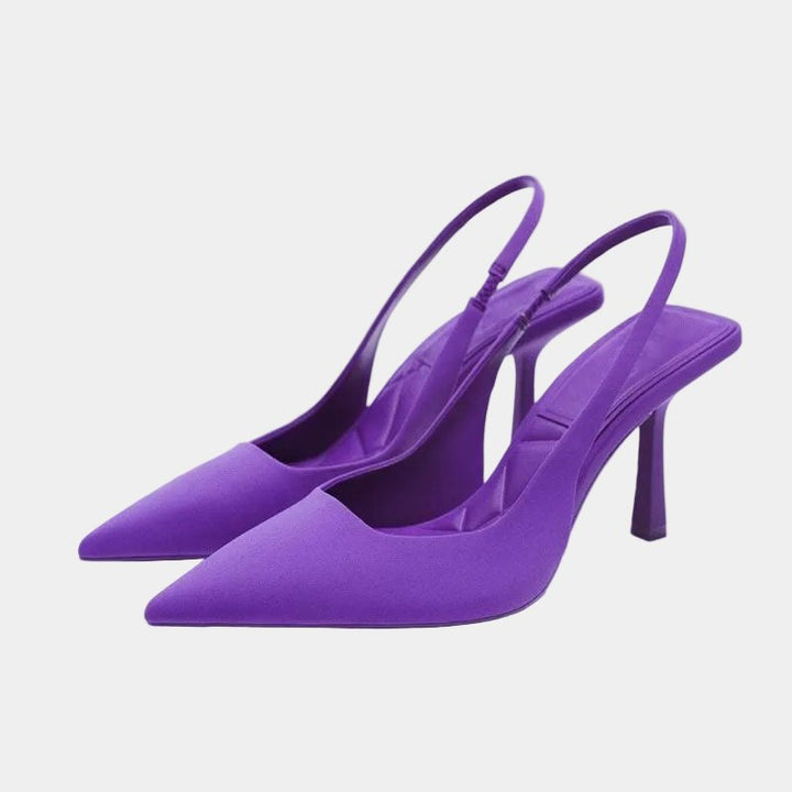Women's Pointed Toe Kitten Heel Slingbacks | Low Heel Work to Evening Back