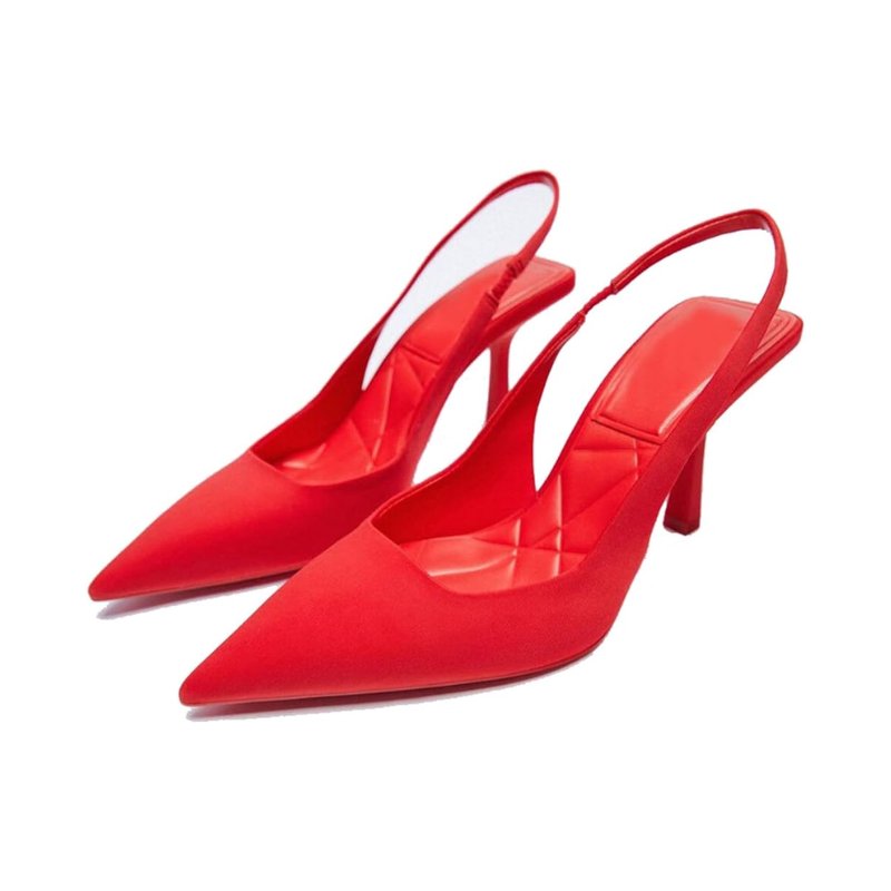 Women's Pointed Toe Kitten Heel Slingbacks | Low Heel Work to Evening Front