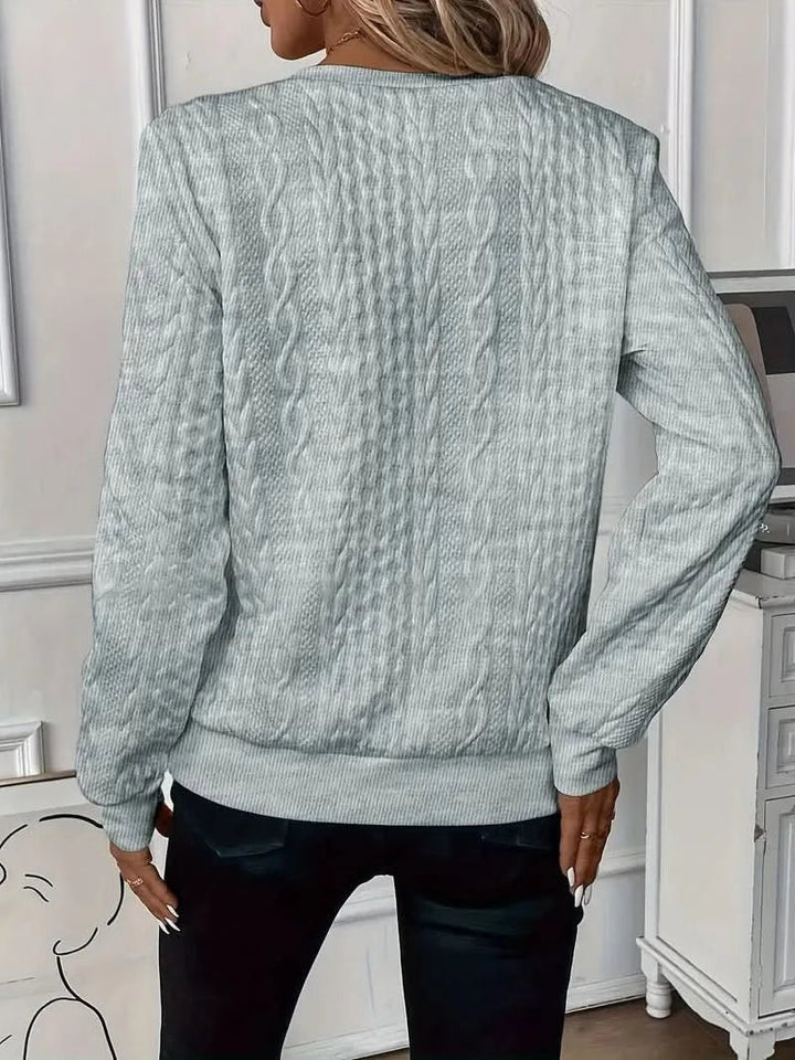 Women's Quarter Zip Knit Sweater | Soft Relaxed Fit View 15