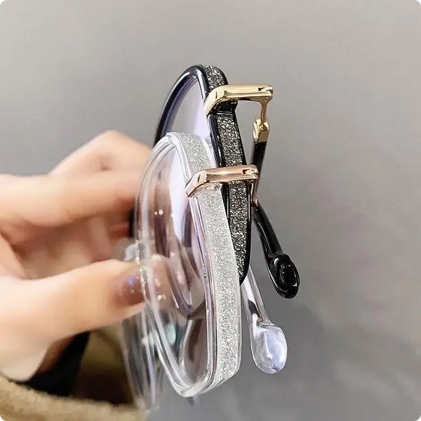 Women's Reading Glasses | Comfortable Fit with Crystal Temple Detail View 11