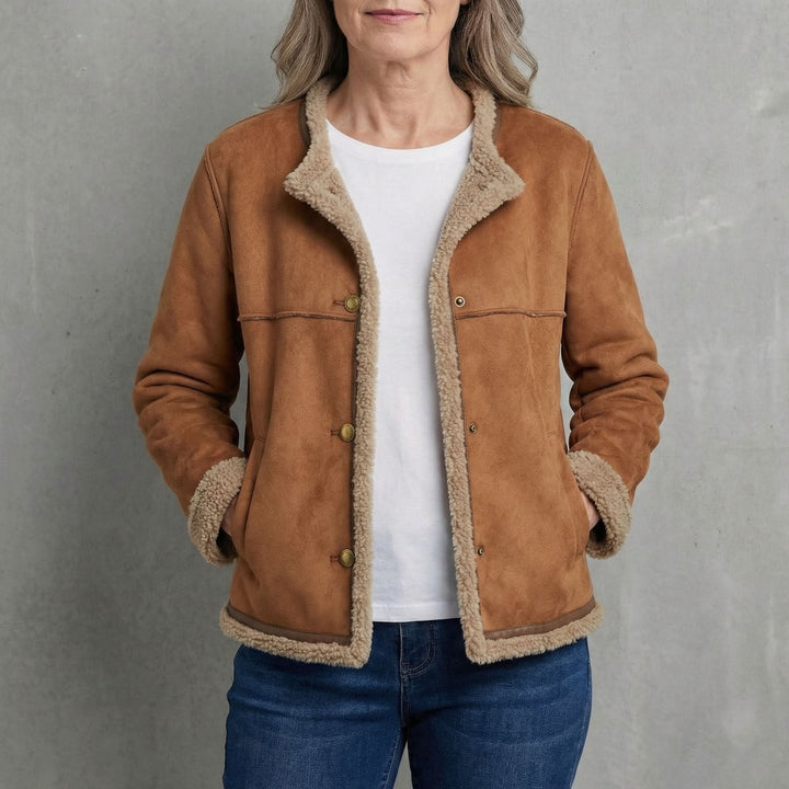 Women's Shearling Lined Jacket | Cosy Warm Winter Fit Hero