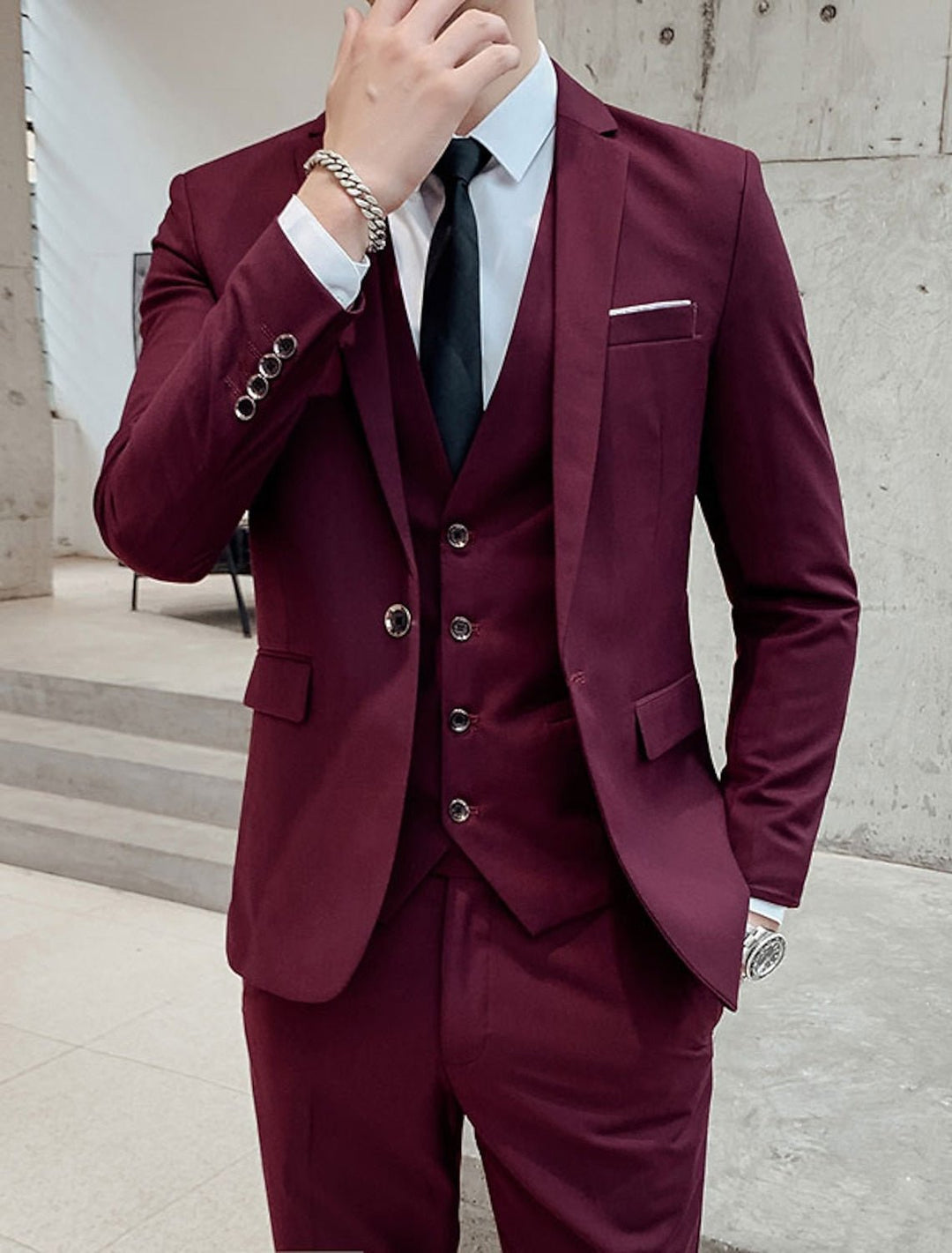 Women's Single Breasted Three Piece Suit | Tailored Formal Set Hero