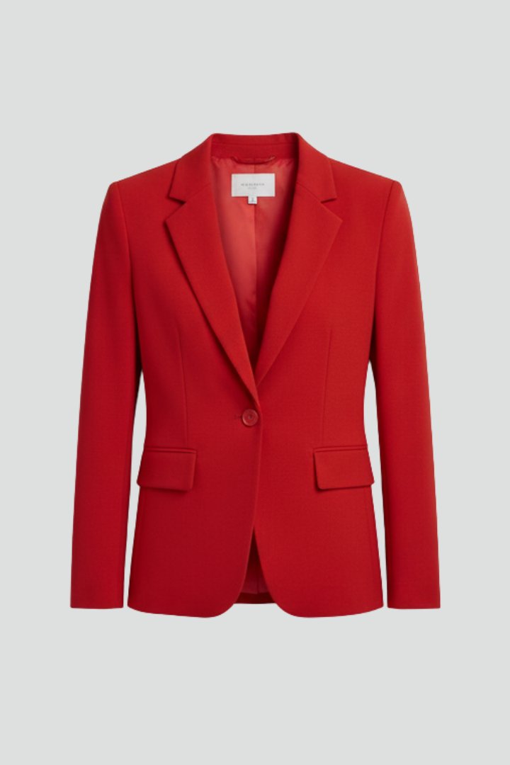Women's Single Button Blazer | Notched Lapel Fitted Silhouette Hero