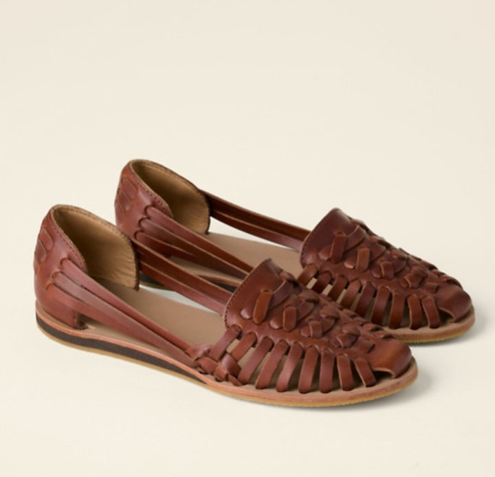 Women's Slip On Flat Woven Sandals Front