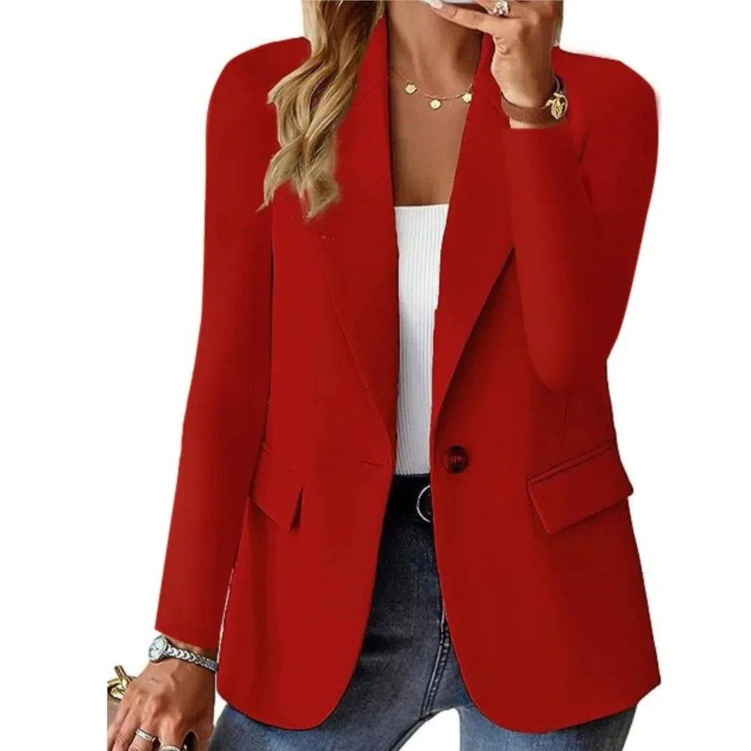 Women's Smart Casual Blazer Jacket | Slim Fit Everyday Close Up