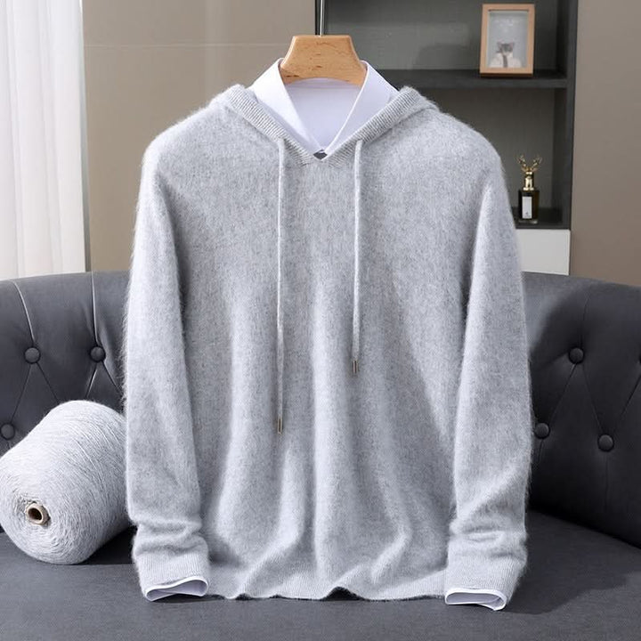 Women's Soft Knit Hoodie | V-Neck Drawstring Relaxed Fit Detail