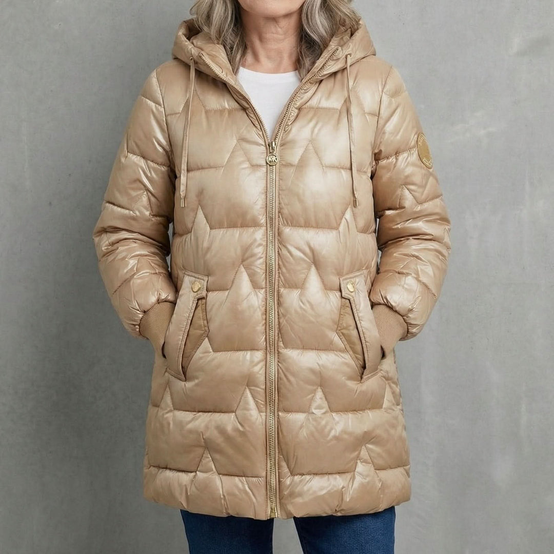 Women's Statement Overcoat | Diamond Quilted Hooded Warmth Hero