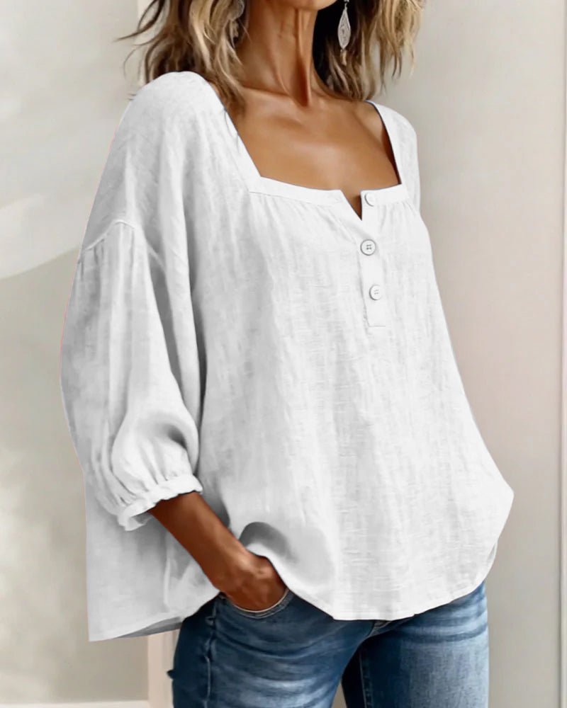 Women's Stylish Puff Sleeve Blouse | Relaxed Everyday Fit Angle