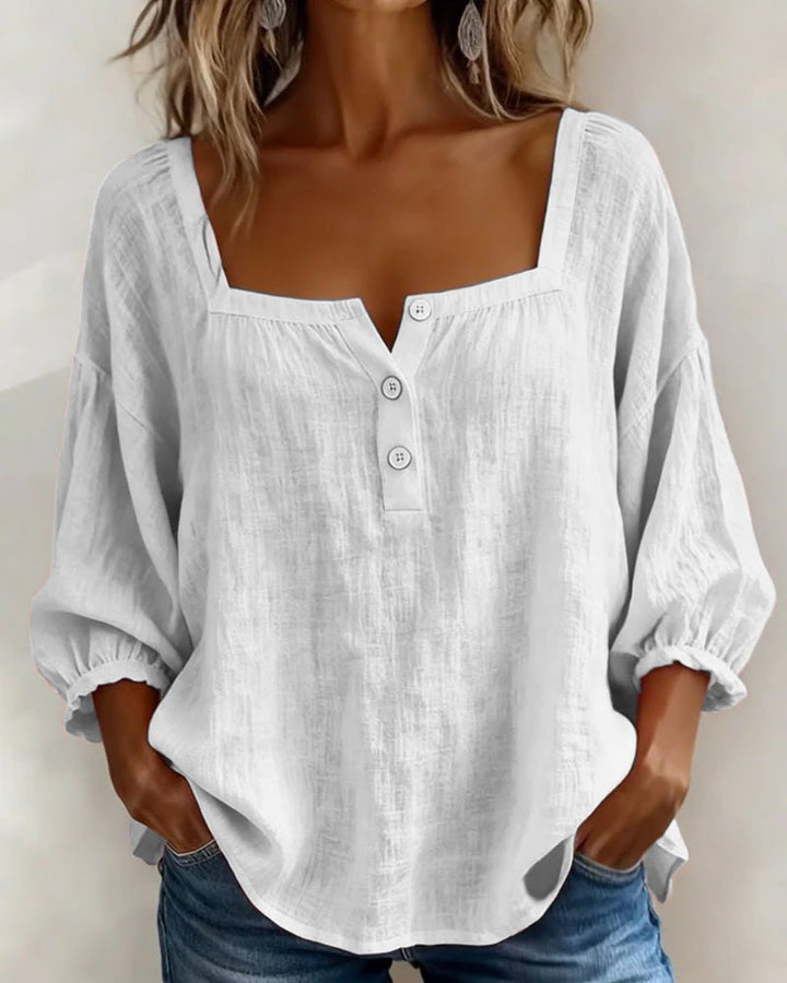 Women's Stylish Puff Sleeve Blouse | Relaxed Everyday Fit Back
