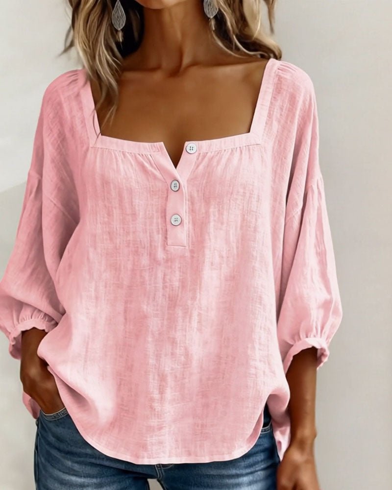 Women's Stylish Puff Sleeve Blouse | Relaxed Everyday Fit Detail