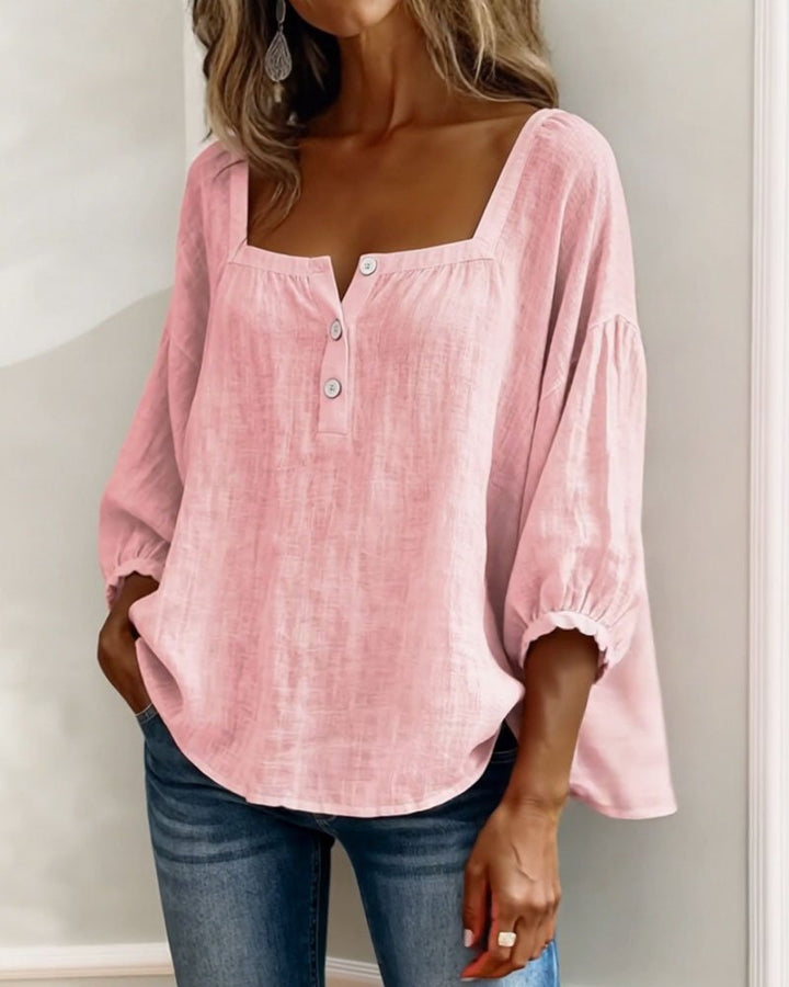 Women's Stylish Puff Sleeve Blouse | Relaxed Everyday Fit Side