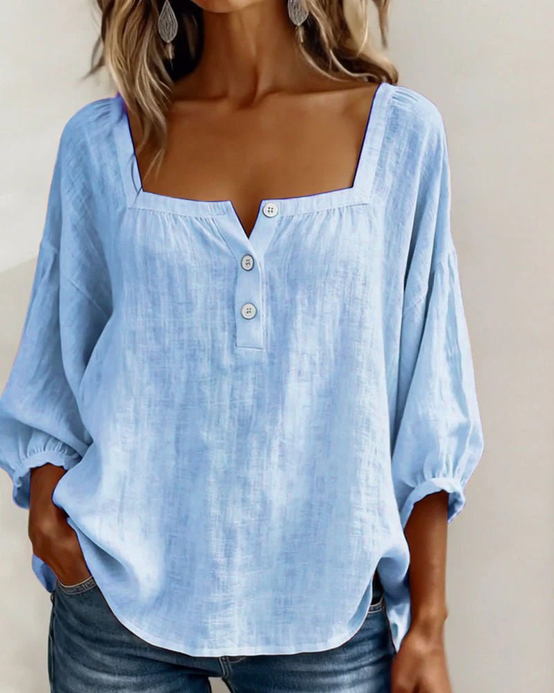 Women's Stylish Puff Sleeve Blouse | Relaxed Everyday Fit View 11
