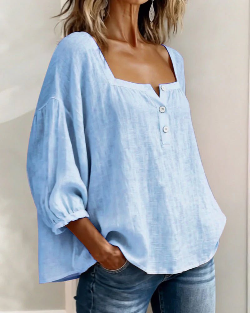 Women's Stylish Puff Sleeve Blouse | Relaxed Everyday Fit View 12