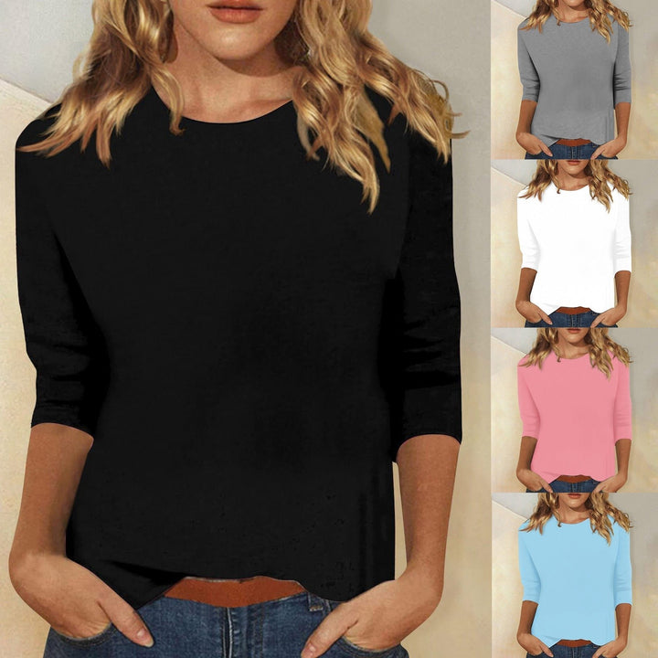 Women's Three-Quarter Sleeve Round Neck T-Shirt Hero