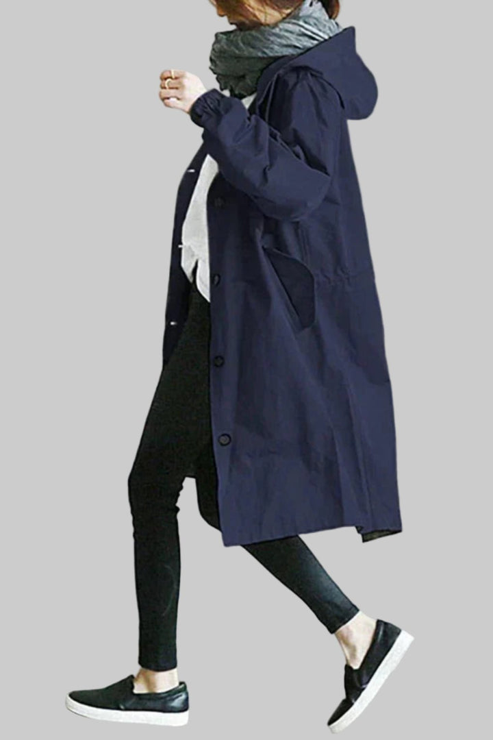 Women's Trendy Oversized Jacket | Hooded Relaxed Fit Close Up