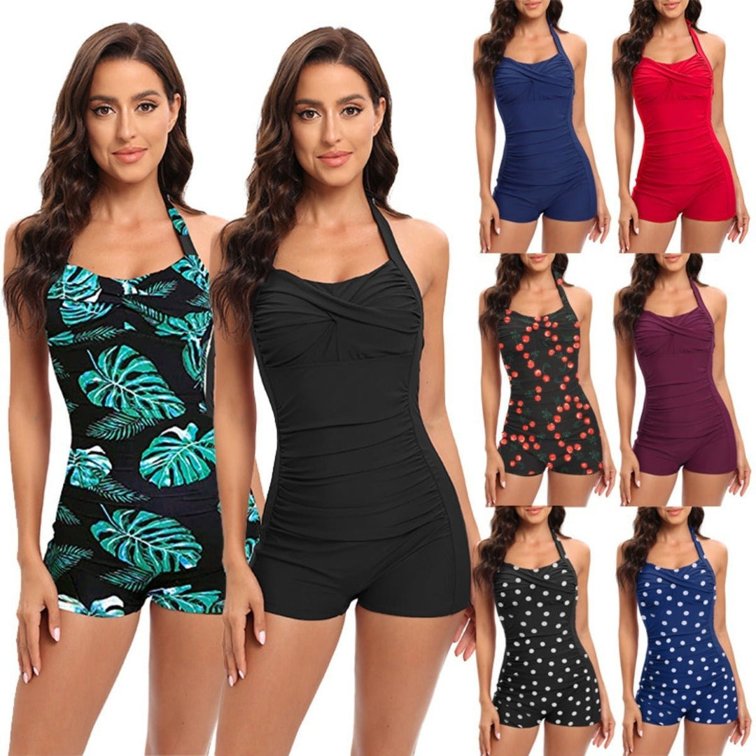 Women's Tummy Control Slim One-Piece Sports Swimsuit with Boyshort Hero