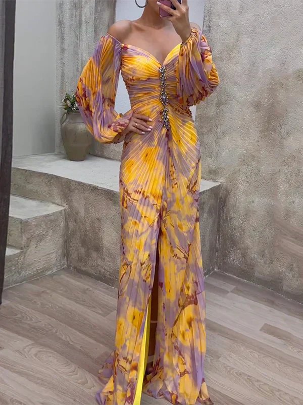 Women's V-Neck Maxi Dress | Wedding Guest Wrap Bodice Hero