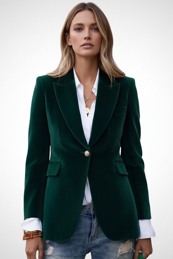 Women's Velvet Collar Lapel Blazer | Smart Tailored Fit Lifestyle