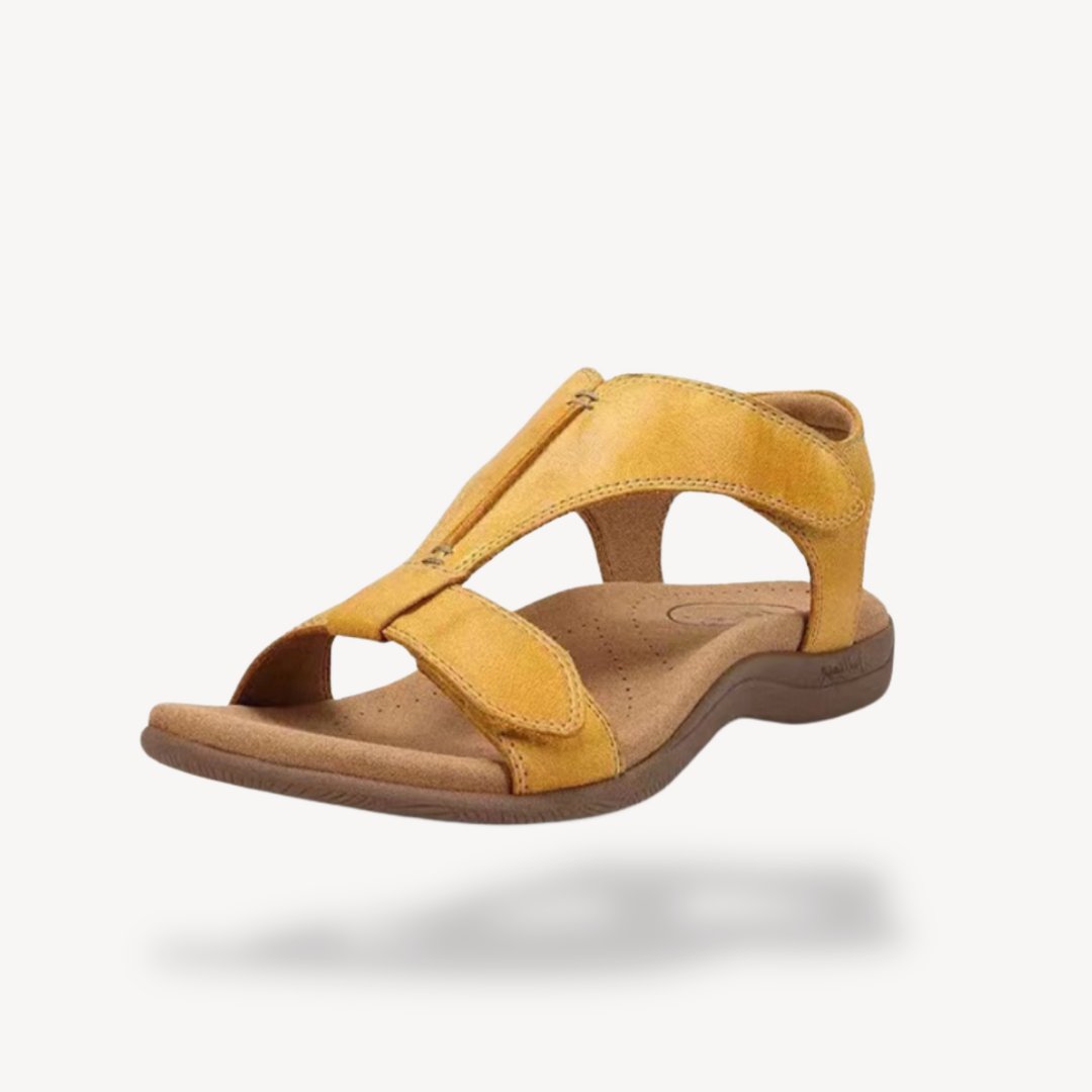 Women's Walking Arch Support Sandals | Leaf Toe Strap Detail