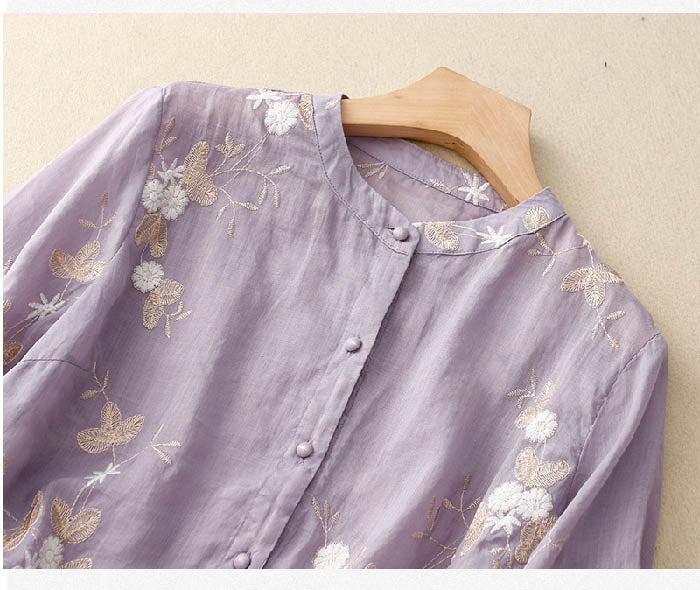 Women's Chic Floral Blouse | 3/4 Sleeve